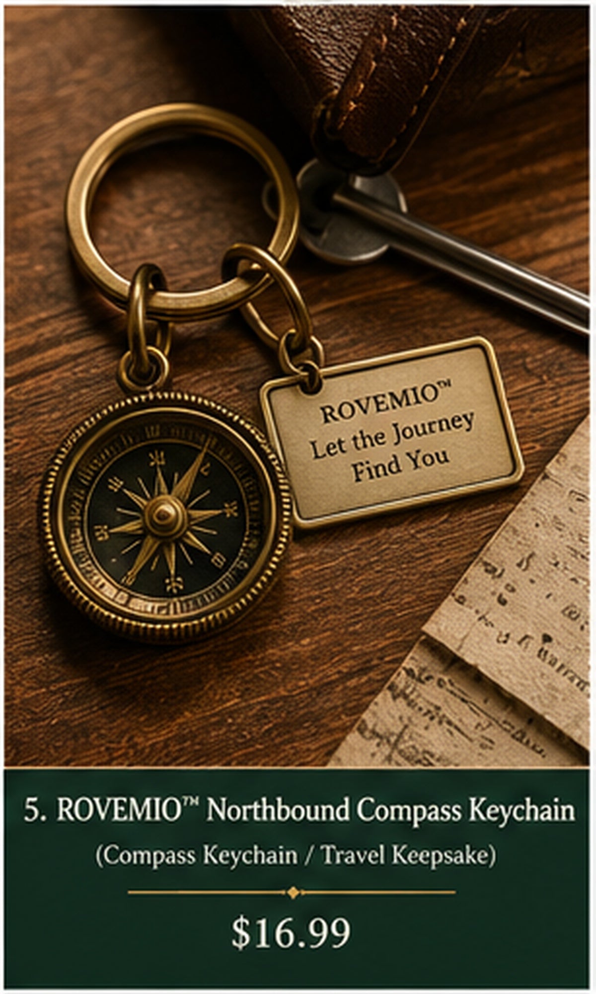 Northbound Compass Keychain